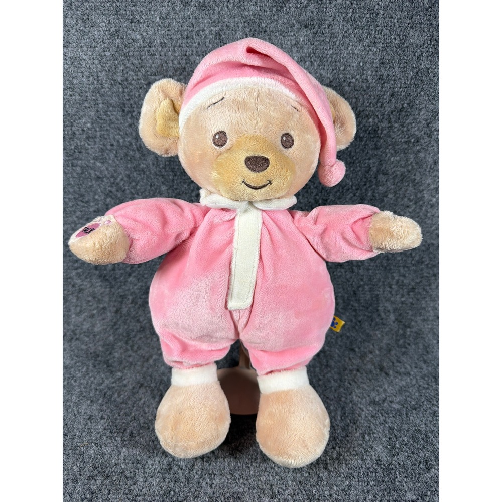 Build-A-Bear 2006 Rare Interactive Talking‎ Bear Pink Pajamas Nightcap Vintage